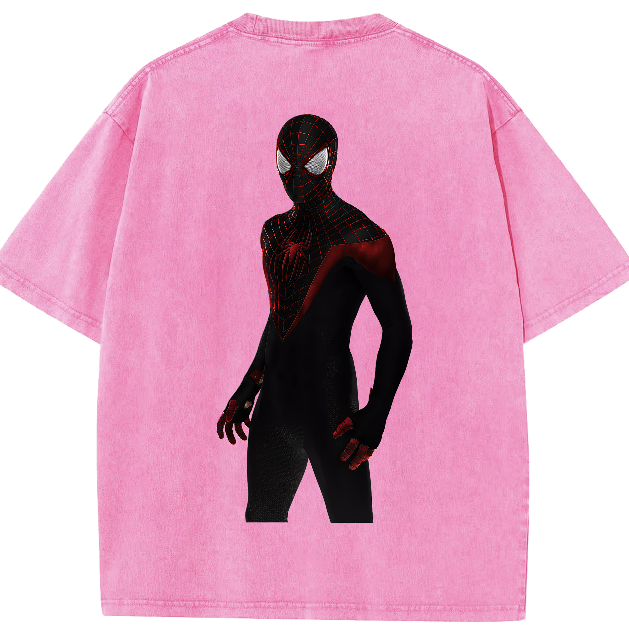 （画像用） Spider Man スパイダーマン 綿100% ヴィンテージ風 半袖Tシャツ（背面プリント）